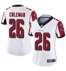 Women's Nike Atlanta Falcons #26 Tevin Coleman Elite White NFL Jersey