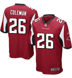 Youth Nike Atlanta Falcons #26 Tevin Coleman Game Red Team Color NFL Jersey