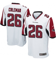 Youth Nike Atlanta Falcons #26 Tevin Coleman Game White NFL Jersey
