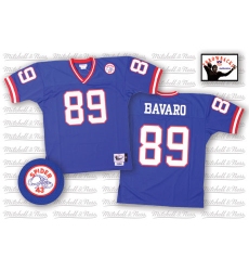 Mitchell and Ness New York Giants #89 Mark Bavaro Blue Authentic Throwback NFL Jersey