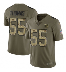 Youth Nike New York Giants #55 J.T. Thomas Limited Olive/Camo 2017 Salute to Service NFL Jersey