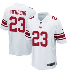Men's Nike New York Giants #23 Duke Ihenacho Game White NFL Jersey