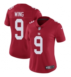Women's Nike New York Giants #9 Brad Wing Elite Red Alternate NFL Jersey
