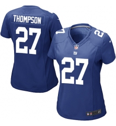 Women's Nike New York Giants #27 Darian Thompson Game Royal Blue Team Color NFL Jersey