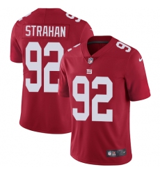 Men's Nike New York Giants #92 Michael Strahan Red Alternate Vapor Untouchable Limited Player NFL Jersey