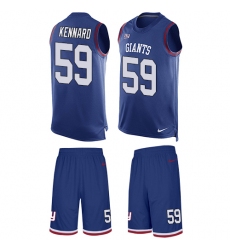 Men's Nike New York Giants #59 Devon Kennard Limited Royal Blue Tank Top Suit NFL Jersey