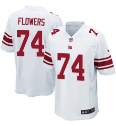 Men's Nike New York Giants #74 Ereck Flowers Game White NFL Jersey