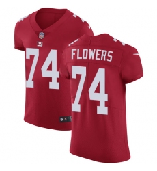 Men's Nike New York Giants #74 Ereck Flowers Red Alternate Vapor Untouchable Elite Player NFL Jersey