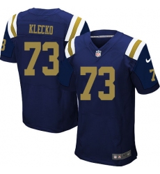 Men's Nike New York Jets #73 Joe Klecko Elite Navy Blue Alternate NFL Jersey