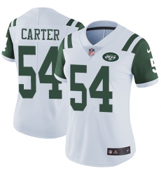 Women's Nike New York Jets #54 Bruce Carter White Vapor Untouchable Limited Player NFL Jersey