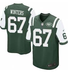 Men's Nike New York Jets #67 Brian Winters Game Green Team Color NFL Jersey