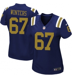 Women's Nike New York Jets #67 Brian Winters Game Navy Blue Alternate NFL Jersey