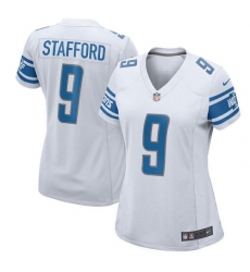 Women's Nike Detroit Lions #9 Matthew Stafford Game White NFL Jersey