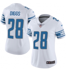 Women's Nike Detroit Lions #28 Quandre Diggs Elite White NFL Jersey