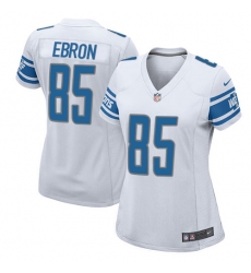 Women's Nike Detroit Lions #85 Eric Ebron Game White NFL Jersey