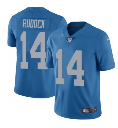 Youth Nike Detroit Lions #14 Jake Rudock Elite Blue Alternate NFL Jersey