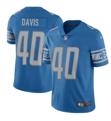 Youth Nike Detroit Lions #40 Jarrad Davis Elite Light Blue Team Color NFL Jersey