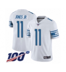 Men's Detroit Lions #11 Marvin Jones Jr White Vapor Untouchable Limited Player 100th Season Football Jersey