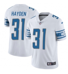 Men's Nike Detroit Lions #31 D.J. Hayden Elite White NFL Jersey
