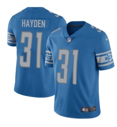 Youth Nike Detroit Lions #31 D.J. Hayden Elite Light Blue Team Color NFL Jersey