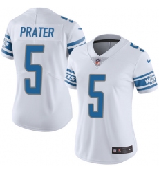 Women's Nike Detroit Lions #5 Matt Prater Elite White NFL Jersey