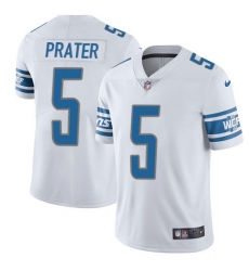 Youth Nike Detroit Lions #5 Matt Prater Elite White NFL Jersey