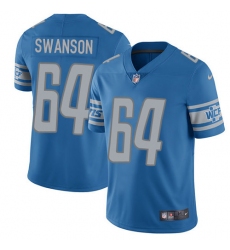 Youth Nike Detroit Lions #64 Travis Swanson Limited Light Blue Team Color Vapor Untouchable NFL Jersey
