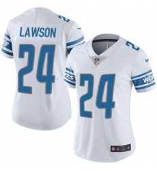 Women's Nike Detroit Lions #24 Nevin Lawson Elite White NFL Jersey