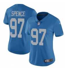 Women's Nike Detroit Lions #97 Akeem Spence Elite Blue Alternate NFL Jersey