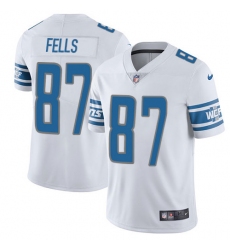 Men's Nike Detroit Lions #87 Darren Fells Elite White NFL Jersey