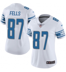 Women's Nike Detroit Lions #87 Darren Fells Elite White NFL Jersey