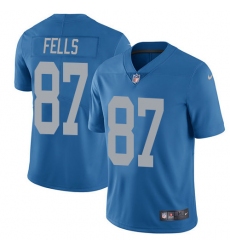 Youth Nike Detroit Lions #87 Darren Fells Elite Blue Alternate NFL Jersey