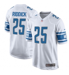 Men's Nike Detroit Lions #25 Theo Riddick Game White NFL Jersey