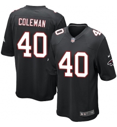 Men's Nike Atlanta Falcons #40 Derrick Coleman Game Black Alternate NFL Jersey
