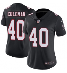 Women's Nike Atlanta Falcons #40 Derrick Coleman Elite Black Alternate NFL Jersey