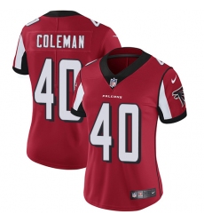 Women's Nike Atlanta Falcons #40 Derrick Coleman Elite Red Team Color NFL Jersey