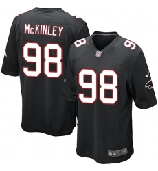 Men's Nike Atlanta Falcons #98 Takkarist McKinley Game Black Alternate NFL Jersey