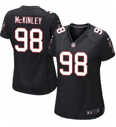 Women's Nike Atlanta Falcons #98 Takkarist McKinley Game Black Alternate NFL Jersey