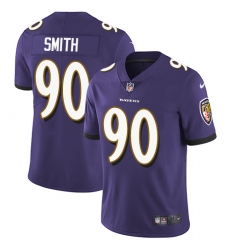 Men's Nike Baltimore Ravens #90 Za'Darius Smith Purple Team Color Vapor Untouchable Limited Player NFL Jersey