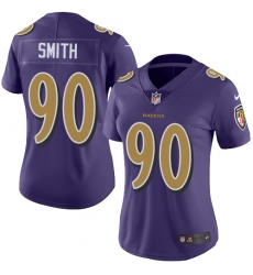 Women's Nike Baltimore Ravens #90 Za'Darius Smith Limited Purple Rush Vapor Untouchable NFL Jersey