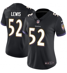 Women's Nike Baltimore Ravens #52 Ray Lewis Elite Black Alternate NFL Jersey
