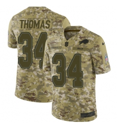 Youth Nike Buffalo Bills #34 Thurman Thomas Limited Camo 2018 Salute to Service NFL Jersey