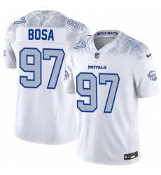 Men's Buffalo Bills #97 Joey Bosa White 2025 F.U.S.E. “Rivalries” Vapor Limited Football Stitched Jersey
