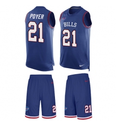 Men's Nike Buffalo Bills #21 Jordan Poyer Limited Royal Blue Tank Top Suit NFL Jersey