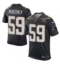 Men's Nike Carolina Panthers #59 Luke Kuechly Elite Black Team Irvin 2016 Pro Bowl NFL Jersey