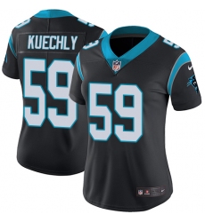 Women's Nike Carolina Panthers #59 Luke Kuechly Elite Black Team Color NFL Jersey