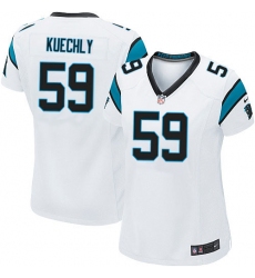 Women's Nike Carolina Panthers #59 Luke Kuechly Game White NFL Jersey