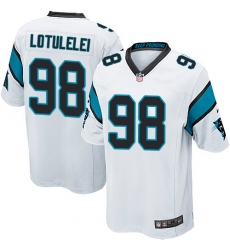 Men's Nike Carolina Panthers #98 Star Lotulelei Game White NFL Jersey