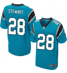 Men's Nike Carolina Panthers #28 Jonathan Stewart Elite Blue Alternate NFL Jersey