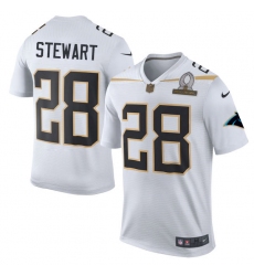 Men's Nike Carolina Panthers #28 Jonathan Stewart Elite White Team Rice 2016 Pro Bowl NFL Jersey